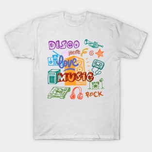 LOVE MUSIC, DISCO T-Shirt